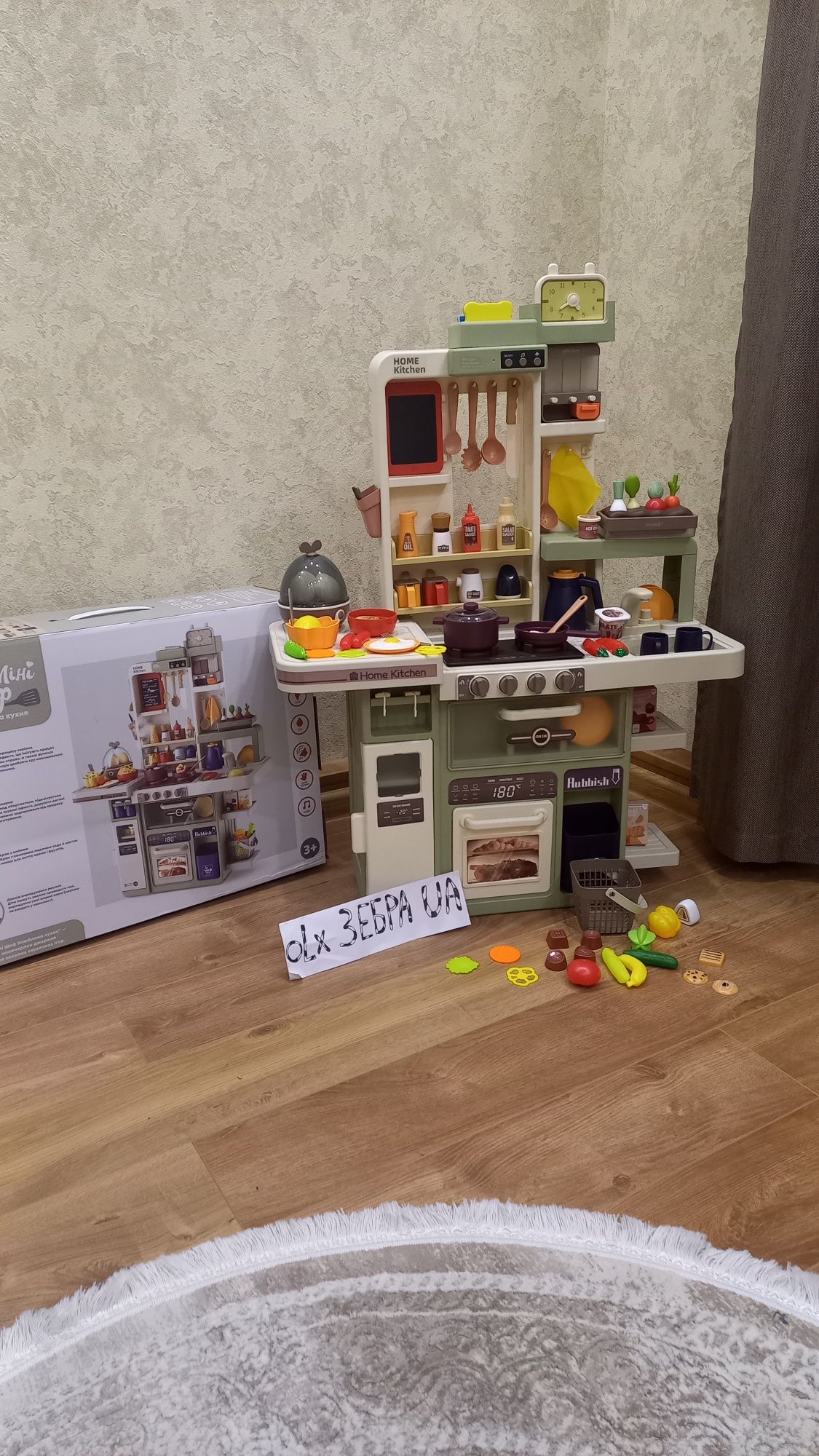 Кухня 93см, 88прид..яйцеваркою,дитяча.муз. нові  889-