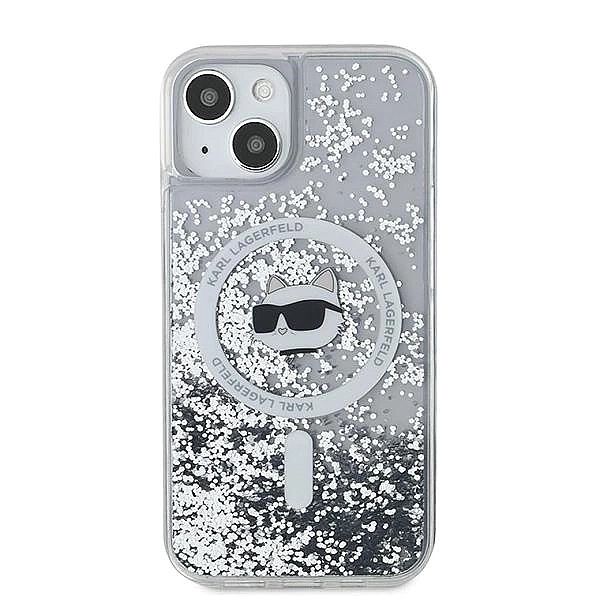 Etui Karl Lagerfeld Liquid Glitter Choupette Head MagSafe na iPhone 11