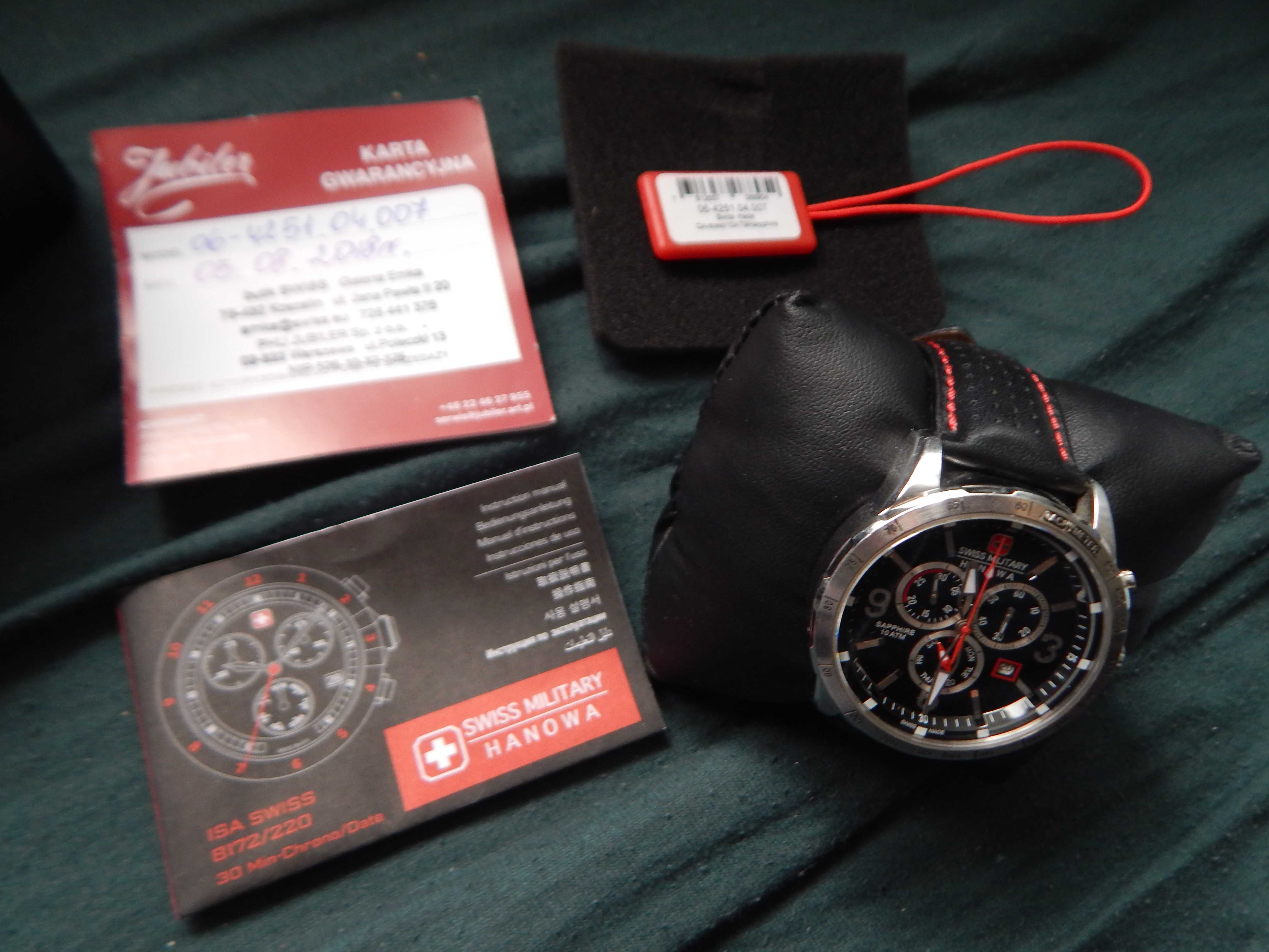 zegarek kwarcowy SWISS MILITARY HANOWA 06-4251.04.007 szafir chrono