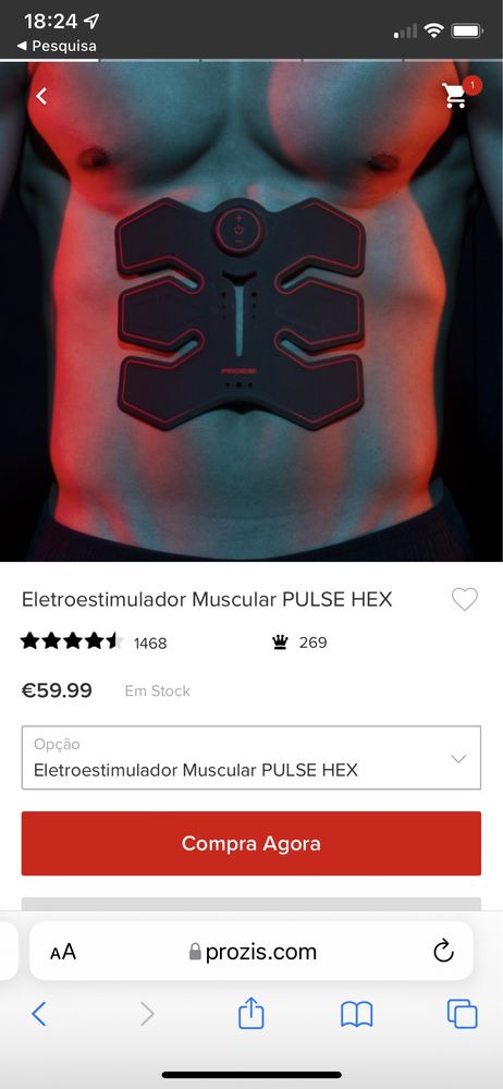 Vendo eletroestimulador muscular da Pulse Hex