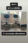 Ikea Kullaberg 2 x krzesło obrotowe czarne industrialne