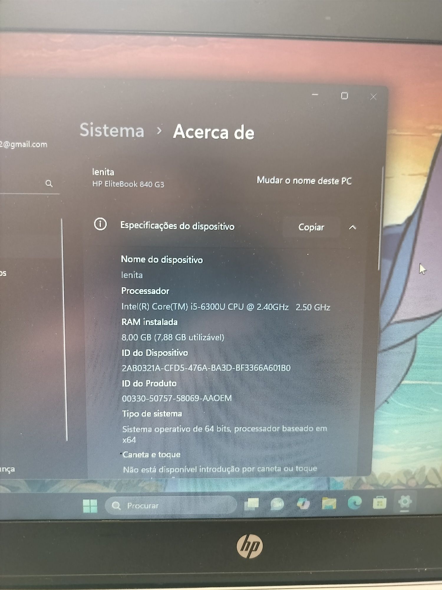 Hp G3  i5 6 geração
