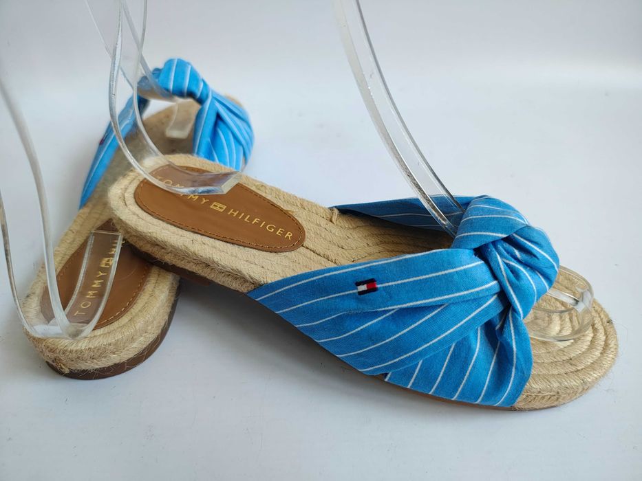 - Tommy Hilfiger TH Stripes Flat - Klapki, espadryle r. 36 / 37