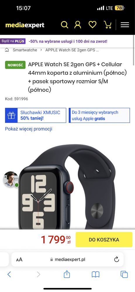 Na sprzedaż apple watch se2 gen