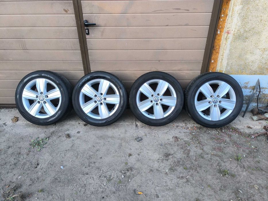 Oryginalne koła Caddy VW 16" 5x112 z oponami Hankook 205/55R16
