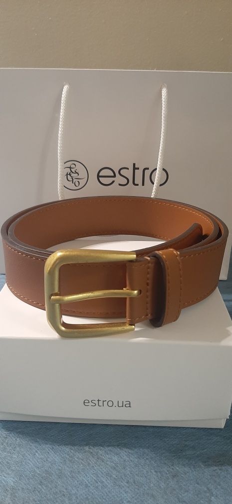 Ремень женский Estro. Кожа. Рыжий.