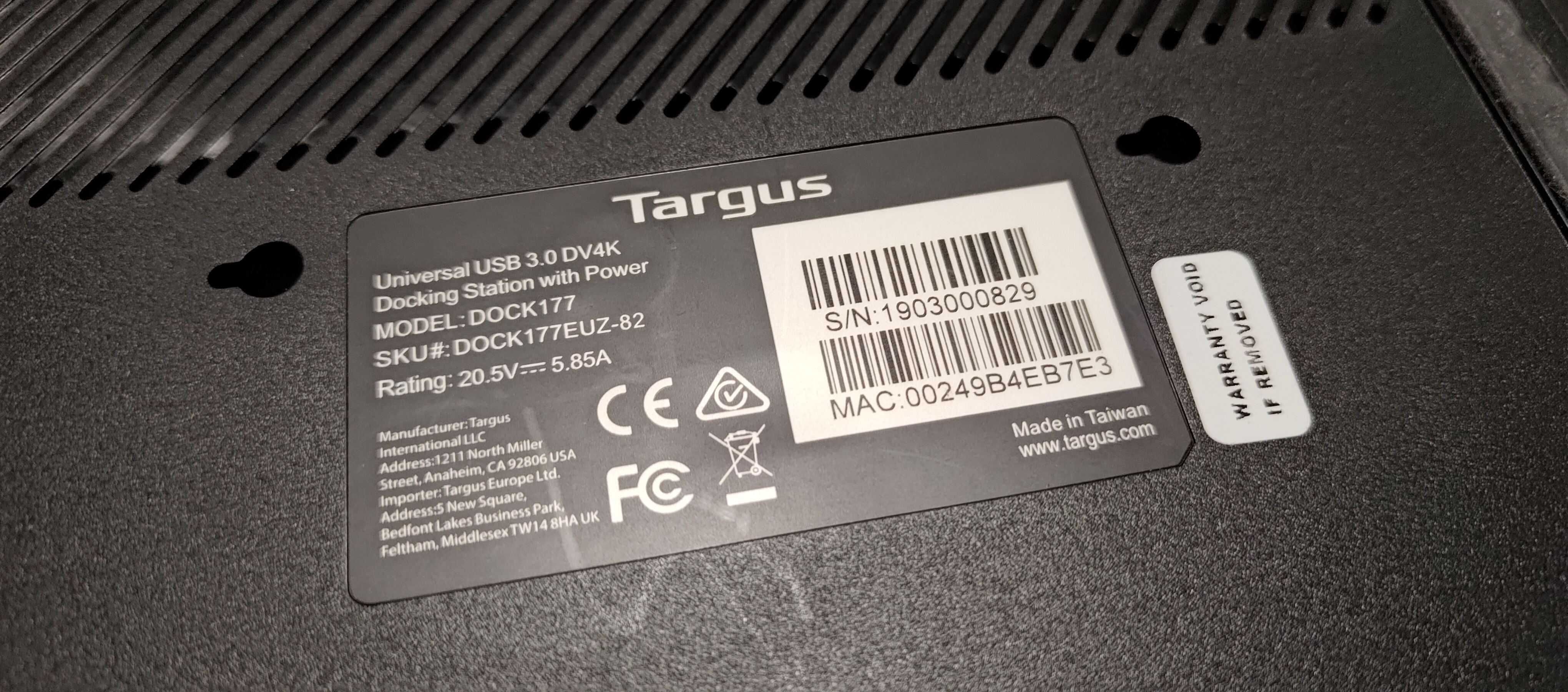 Stacja dokująca Targus DOCK177EUZ, USB 3.0, 2xHDMI/DP 4k