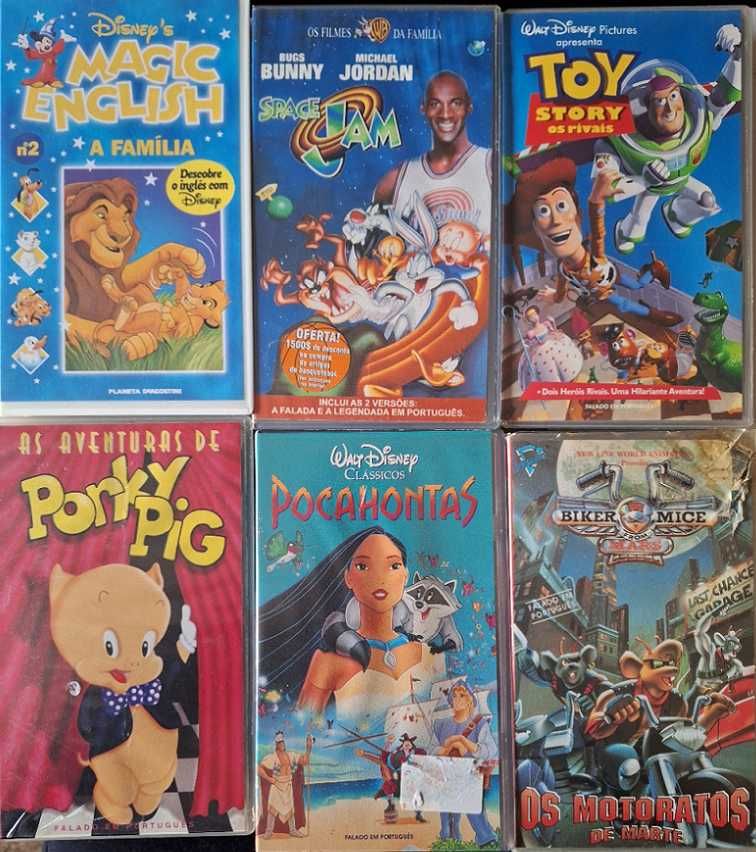 Filmes diversos em VHS