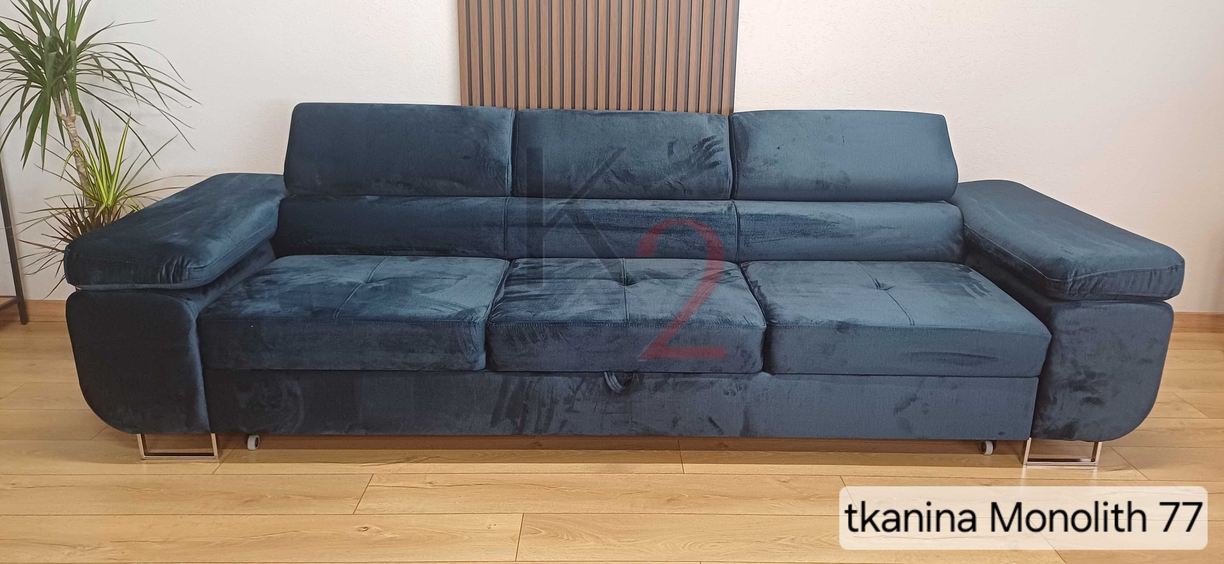 Sofa Arteon, regulowane zagłówki, funkcja spania, gratis poduszka