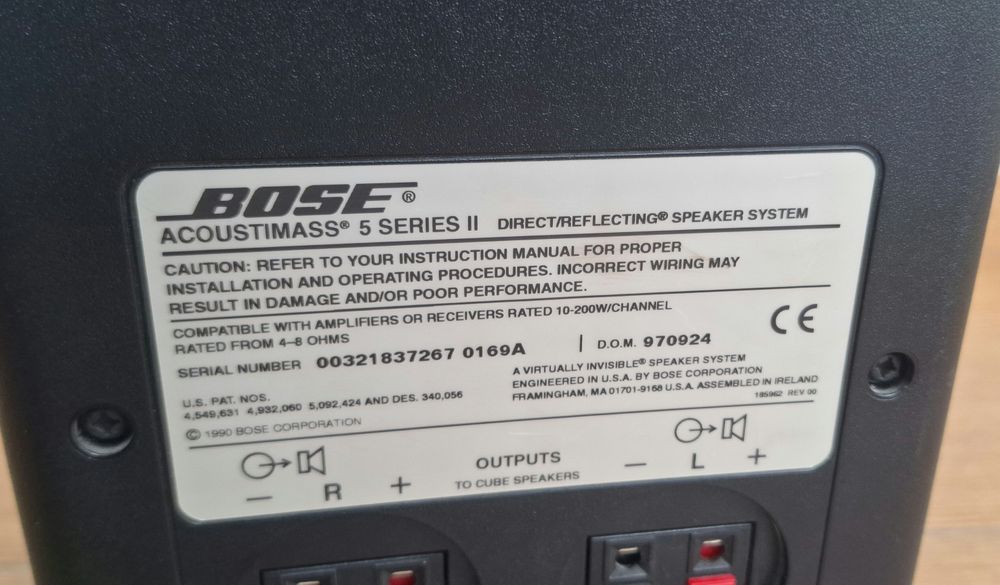 Subwoofer pasywny Bose Acoustimass 5 Series II czarny