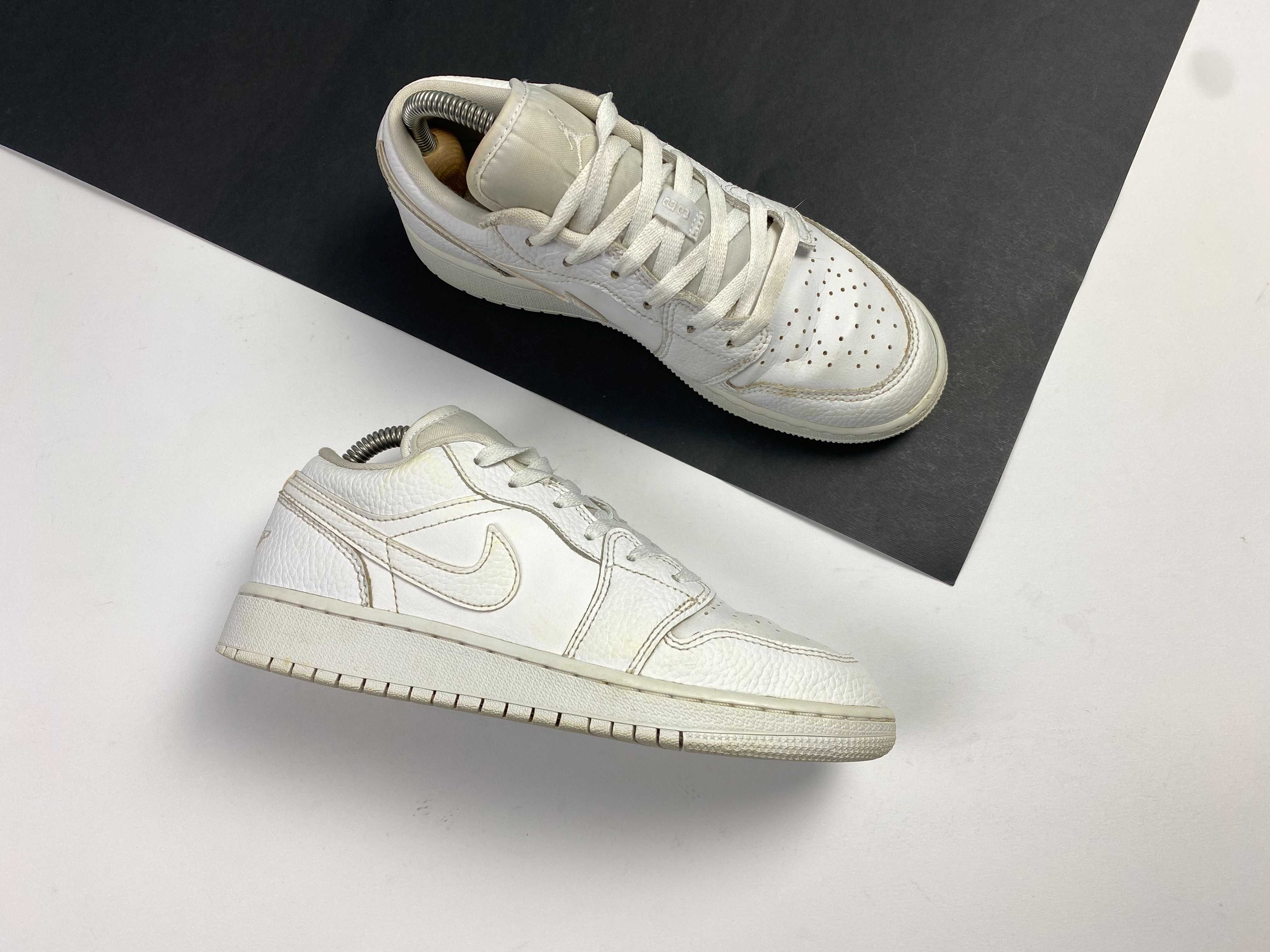 Кроссовки Nike Air Jordan 1 Low Original 38р кожаные белые