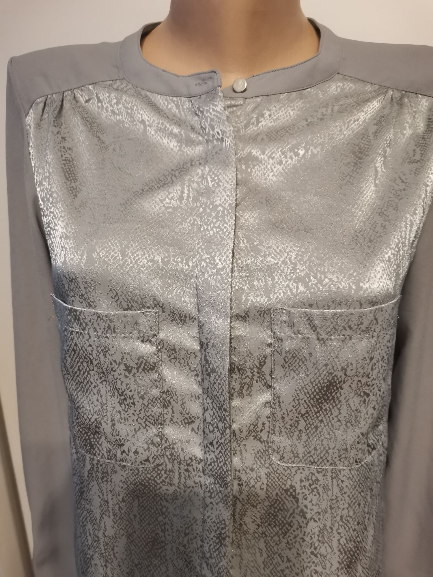 Elegancka bluzka damska Mohito rozm 36, odcienie szarości, praca,biuro