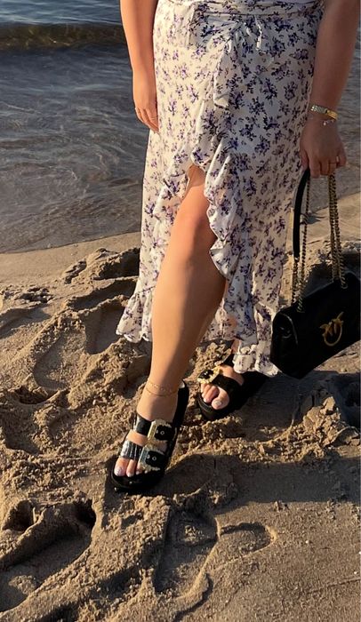 Wiązana spódnica maxi w kwiaty Laurella