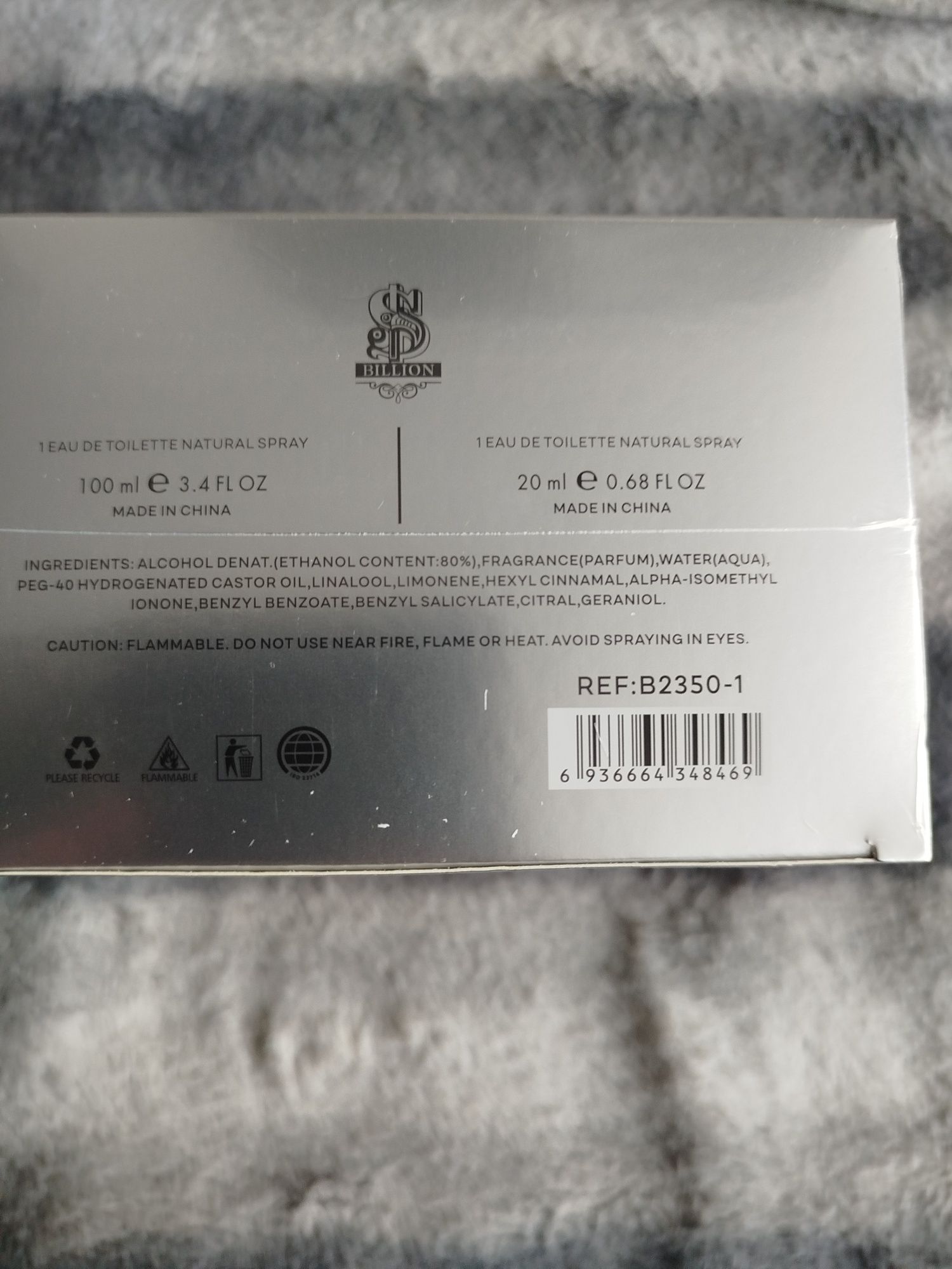 Zestaw 1 Billion woda 100 ml+20ml perfumetka