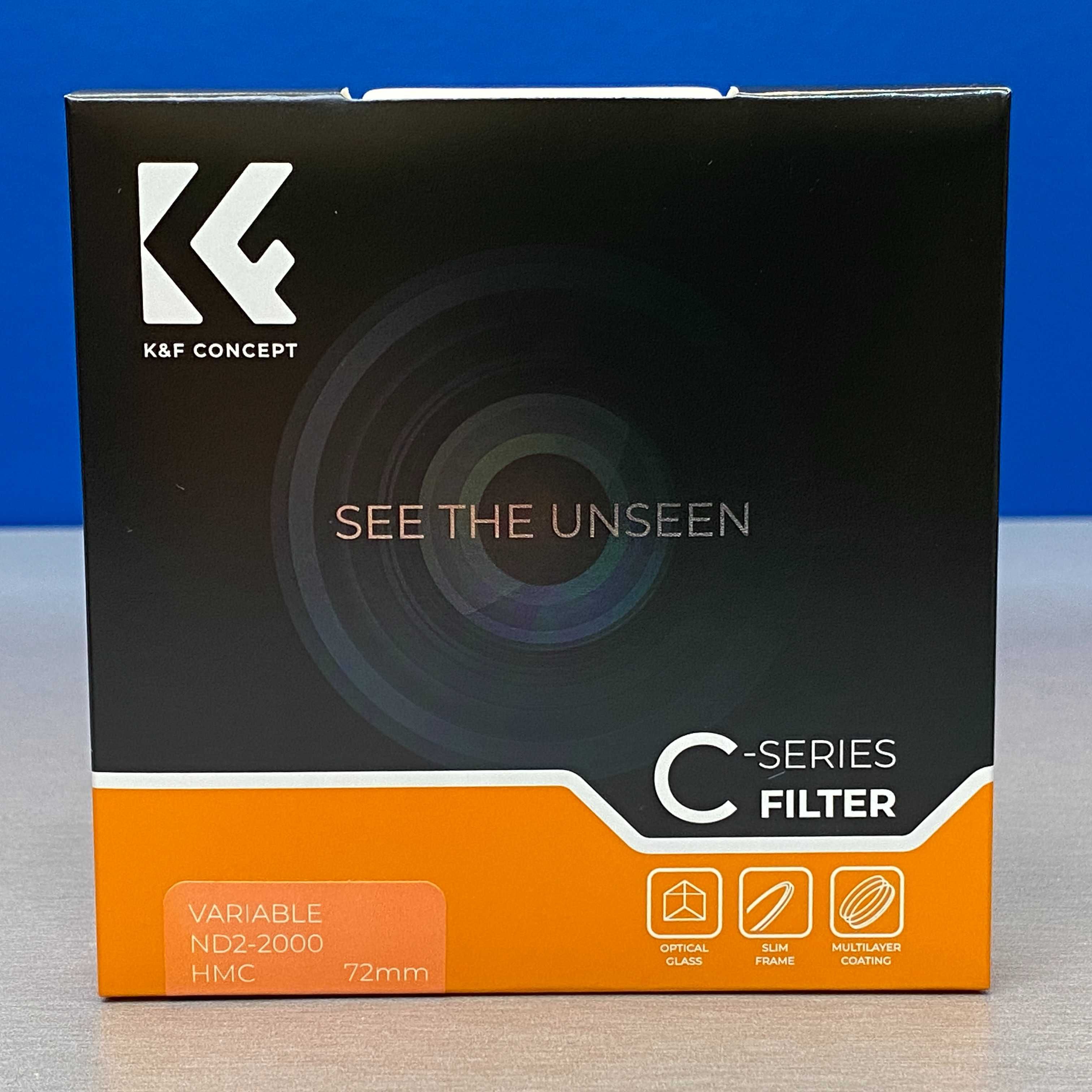 K&F Concept ND2-2000 Slim 72mm (Filtro ND Variável) - SELADO