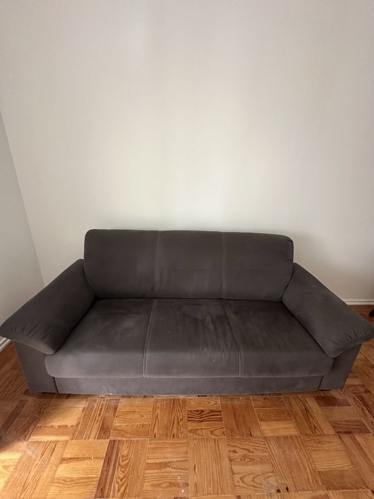 Sofa de 3 lugares cinzento IKEA