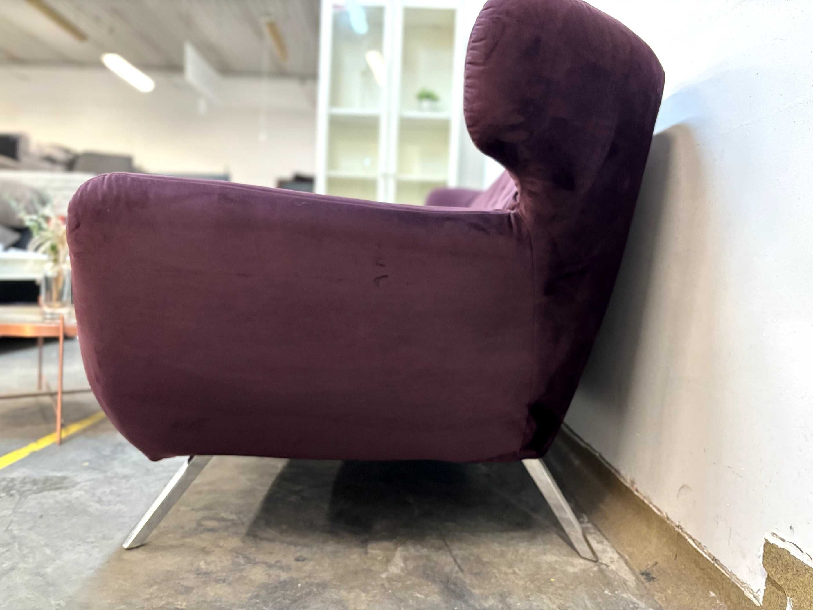 Ekskluzywna sofa SIXTY fioletowa | Darmowy Transport
