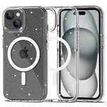 Tech-protect Flexair Hybrid Magsafe Iphone 15 Plus Glitter Clear