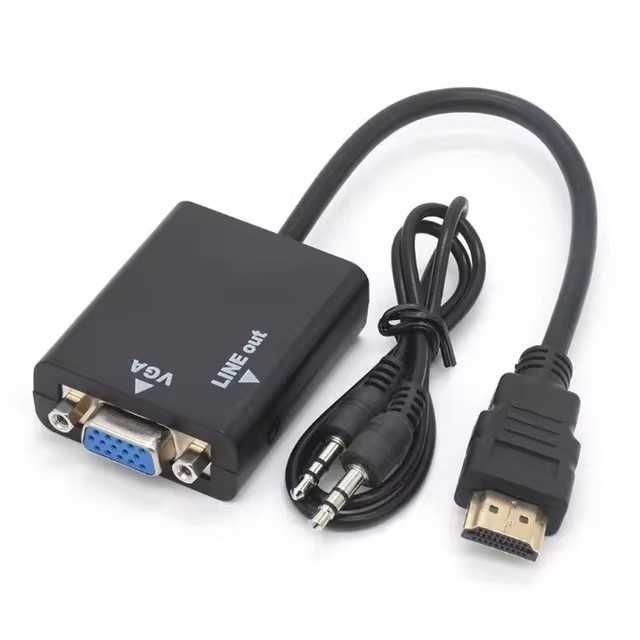 адаптер переходник D-SUB / VGA - HDMI с аудио кабелем