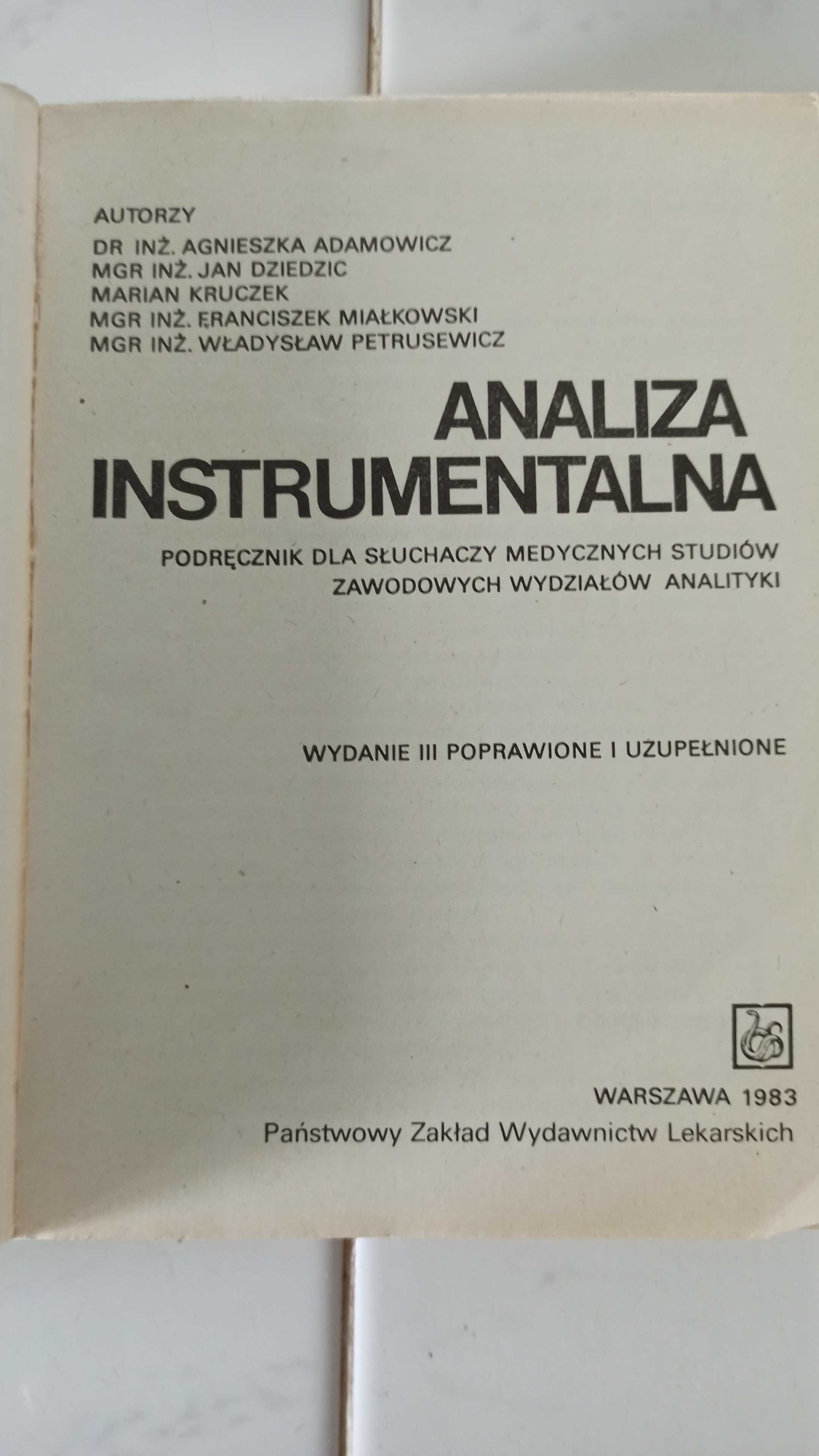 Podręczniki dla przyszłych analityków medycznych szkół śr. i wyższych