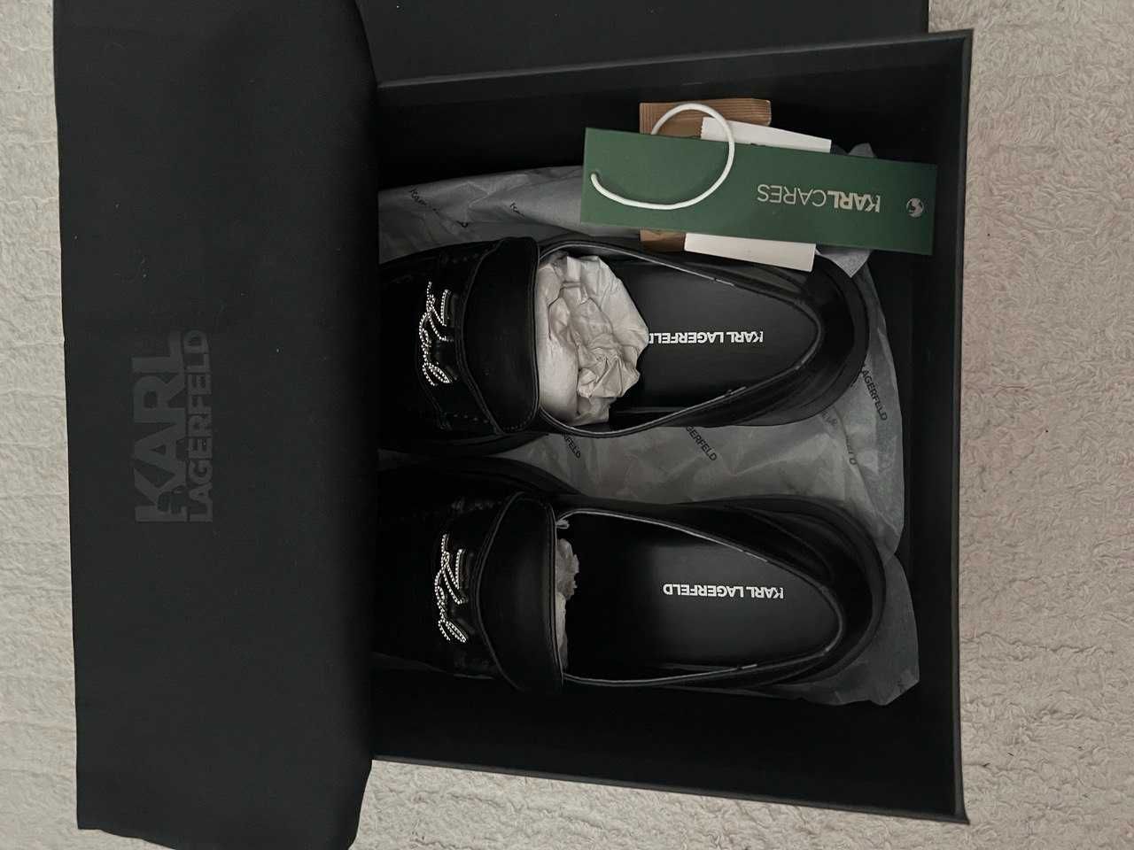 Loafersy Karl Lagerfeld Czarny