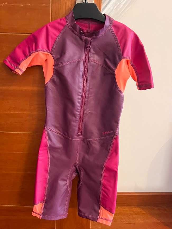 Fato de Natação Menina Violeta / Rosa