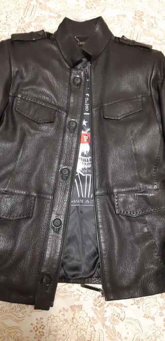 Куртка кожаная Philipp Plein мужская