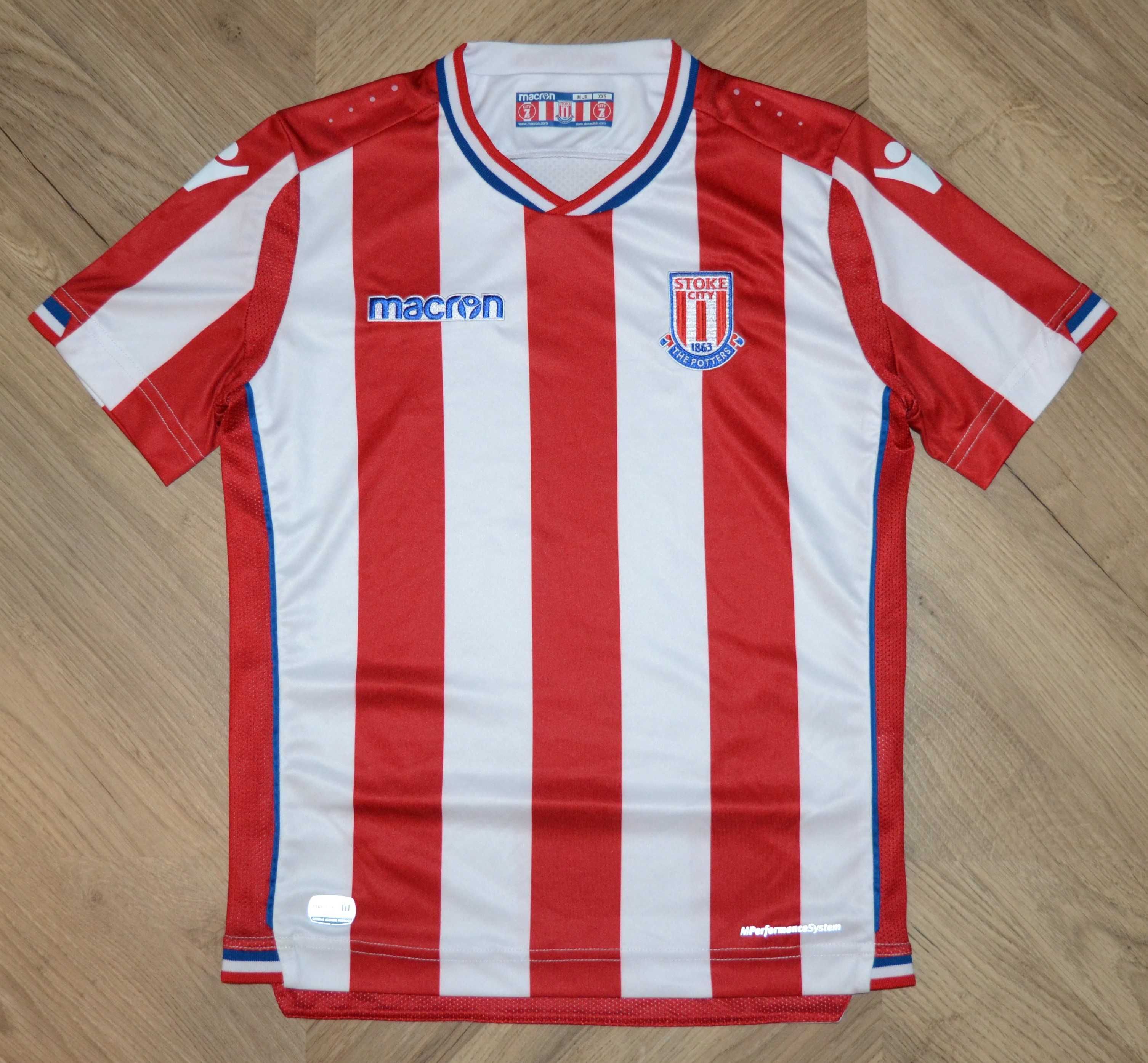 Macron _ koszulka Stoke City sezon 17/18 _ Jr.M _ XXS _ jak Nowa!