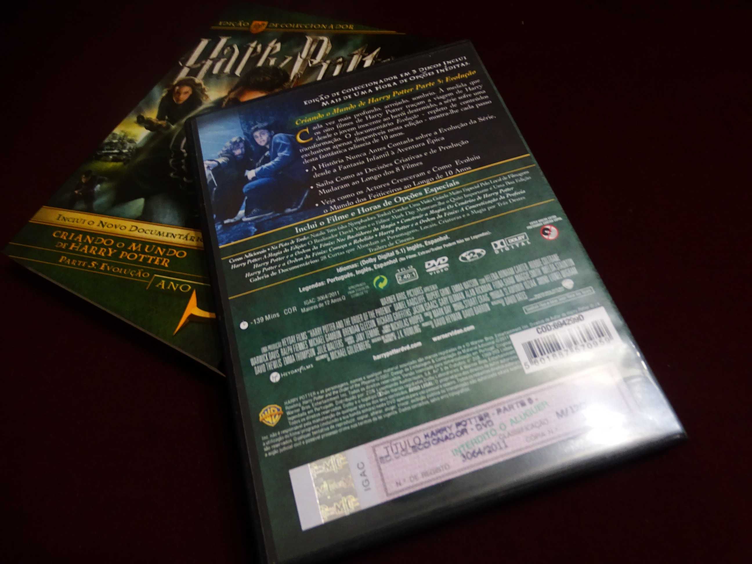 DVD-Harry Potter e a Ordem de Fénix-edição 3 discos