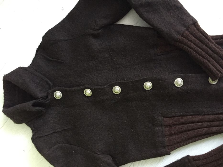 Sweter damski rozpinany Zara brązowy