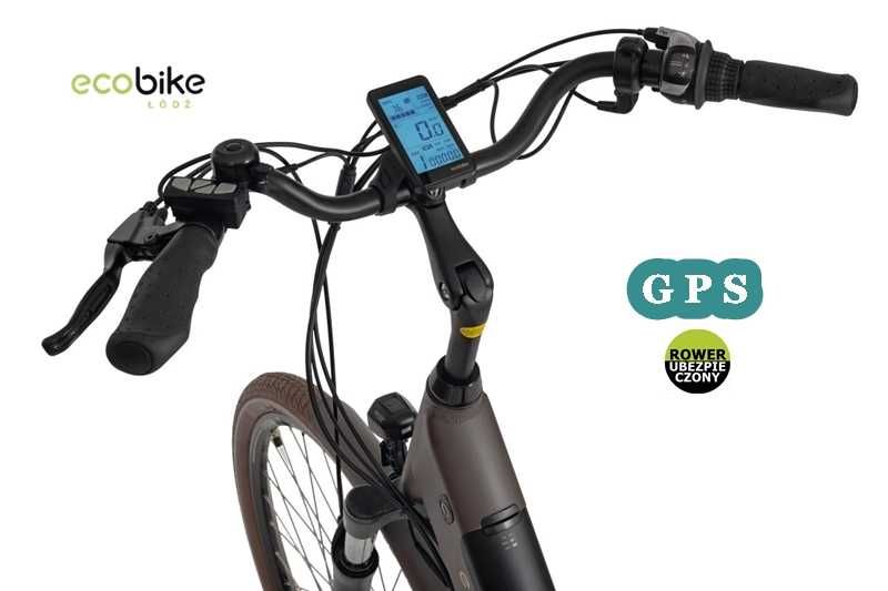 Rower elektryczny EcoBike X-City Coffee 17,5Ah+GPS+ubezp. AC w cenie