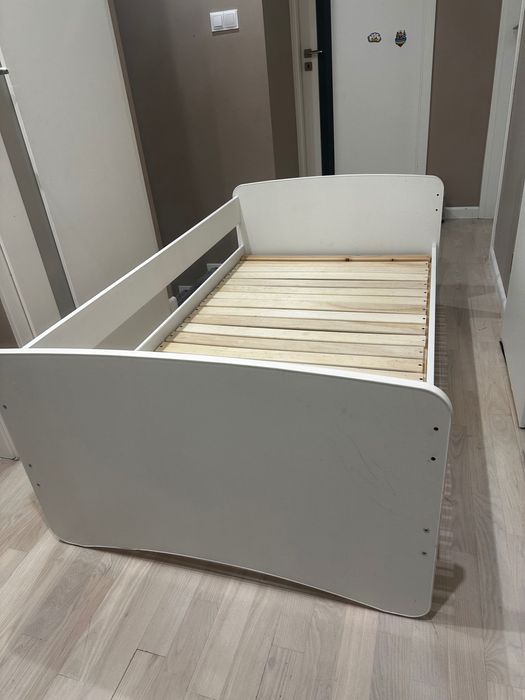 Łóżko dziecięce białe 90x160