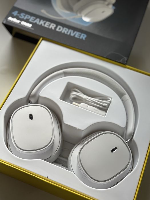 Słuchawki Baseus Bowie H1i – bezprzewodowe Bluetooth, białe