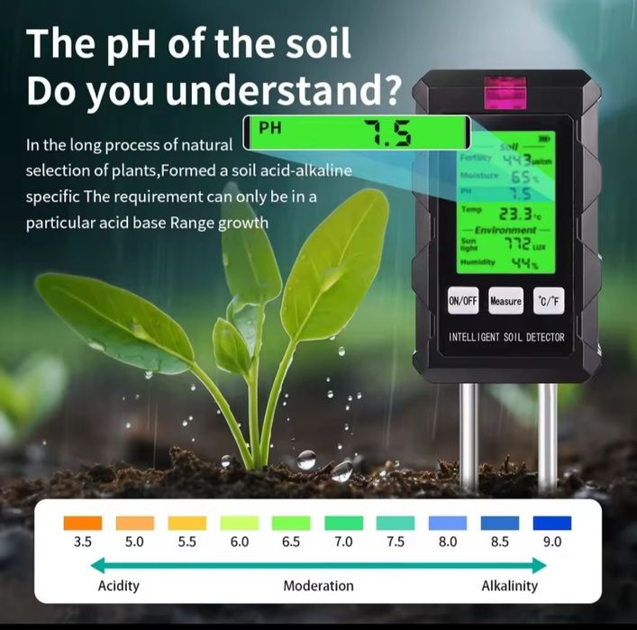 Детектор, тестер грунту 6 в 1.