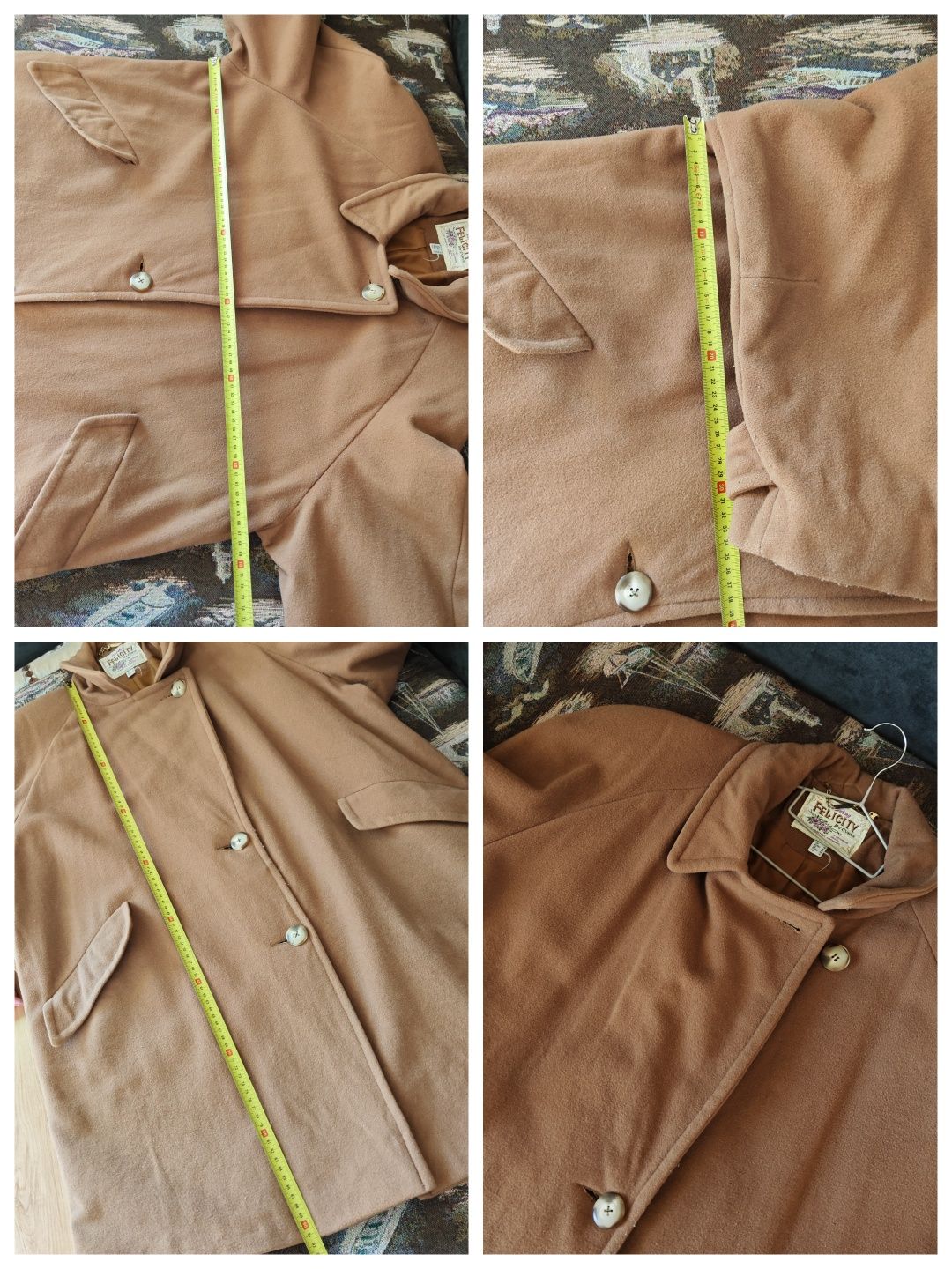 felicity by cubus xl / 2xl  grubym zimowy płaszcz wełna kaszmir