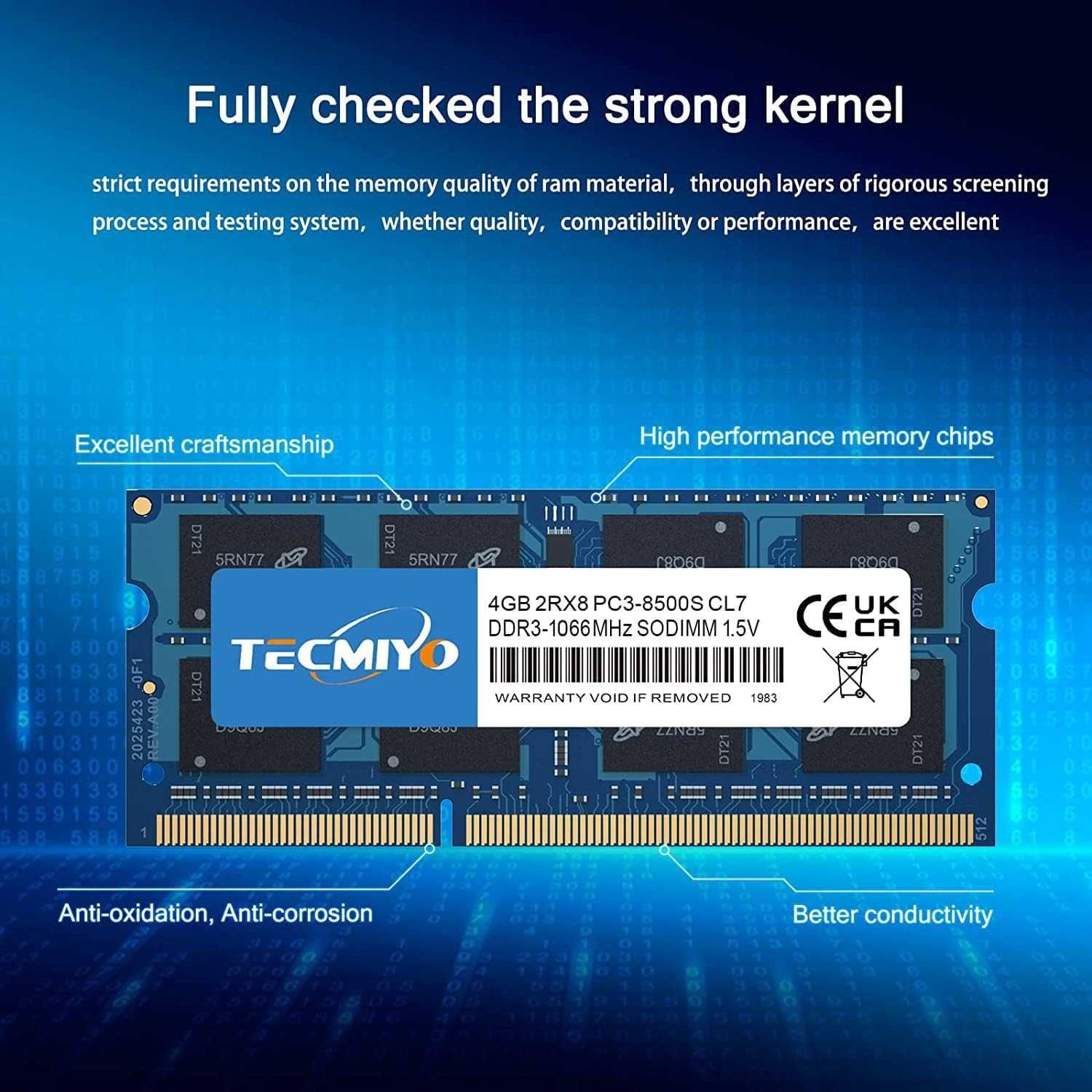 Pamięć Do Laptopa 2x4GB DDR3 1066 Mhz SODIMM PC3-8500S CL7 204Pin 1,5V