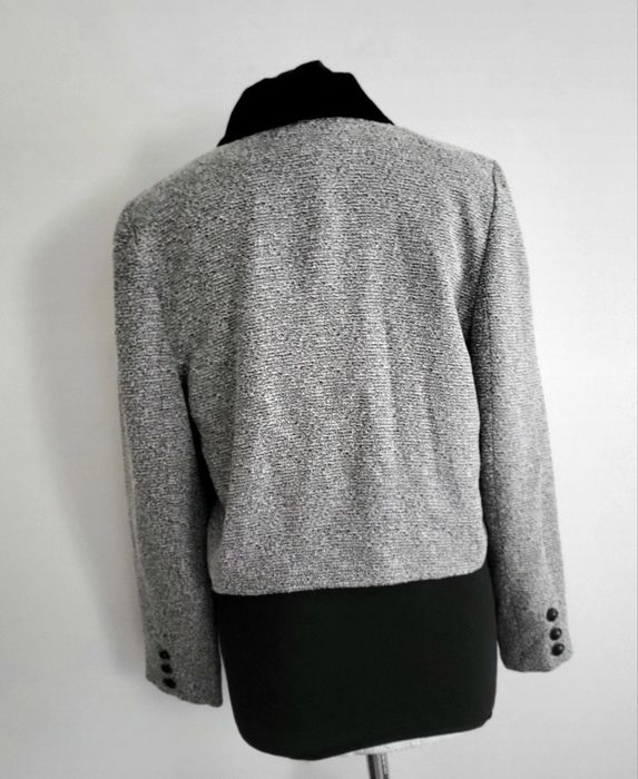 UNIKAT żakiet marynarka kołnierzyk welurowy jesień zima welur 38 m 40