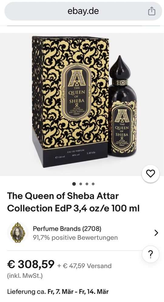 Аромат The Queen of Sheba Attar Collection