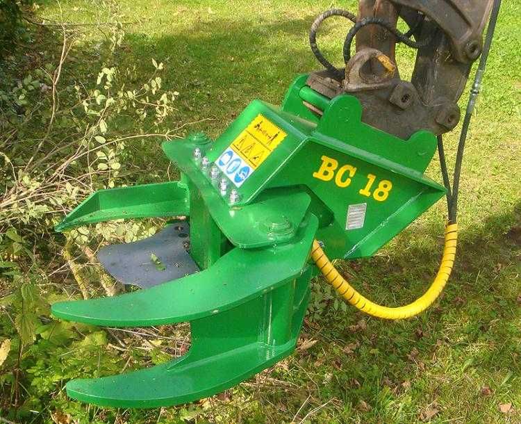 GŁOWICA ŚCINKOWA do drzewa krzaków do mini koparki YANMAR KUBOTA VOLVO