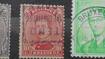 Znaczki pocztowe Belgique 10 c  Canada postage one cent