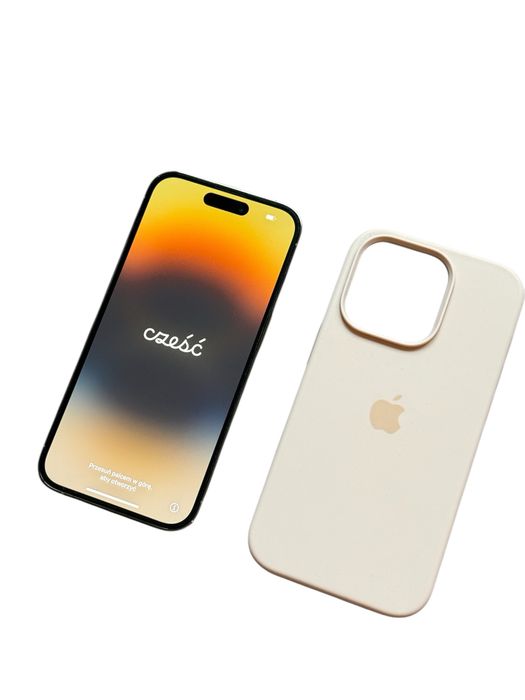 IPhone 14 Pro złoty 128 GB 94% jak nowy zestaw okazja esim