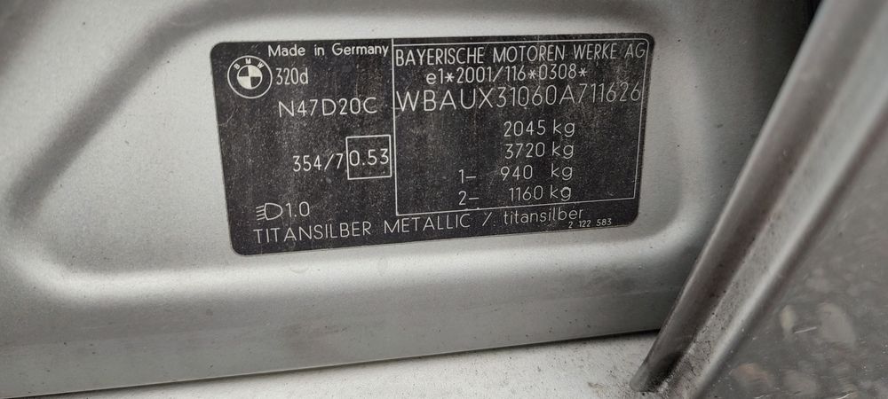 BMW E90  silnik N47D20C komplety do odpalenia