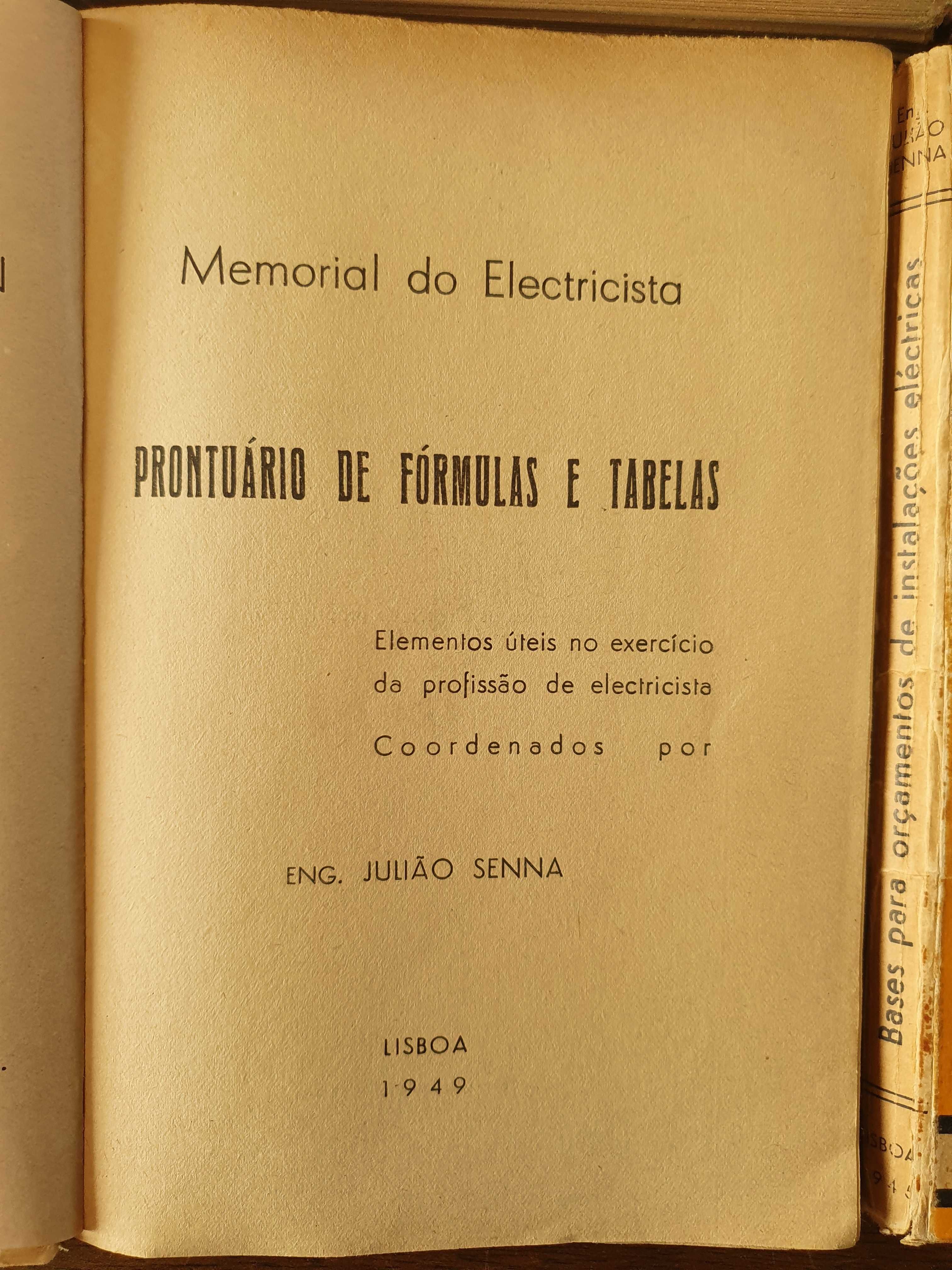 Livros "Memorial do Electricista" por Engenheiro Julião Senna
