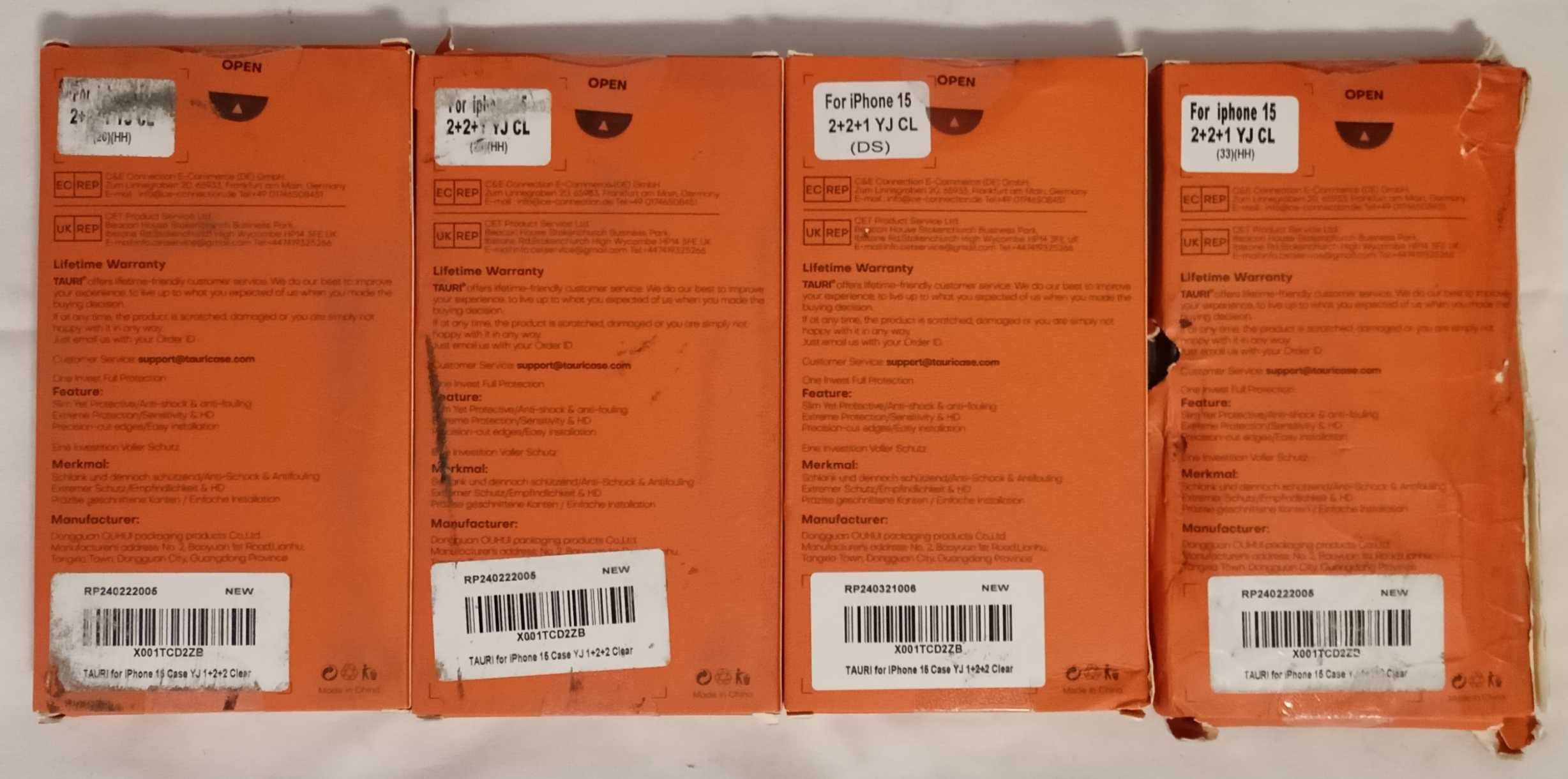 TAURI zestaw do iPhone 15 plecki szkło hartowane obiektywu bezbarwny
