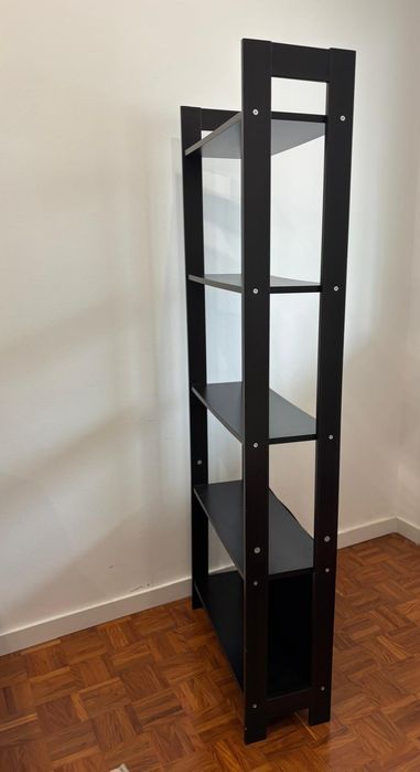 LAIVA estante preto-castanho