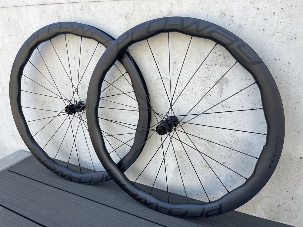 2025! Koła szosowe carbon PRO-WAY NEW VENOM 45mm 1350g! gravel rower