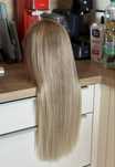 Peruka ludzki włos lace fornt 100% ludzki włos rękodzieło blond