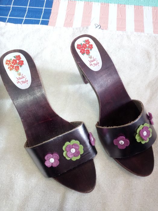Жіночі шкіряні шльопанці. Розмір-38.