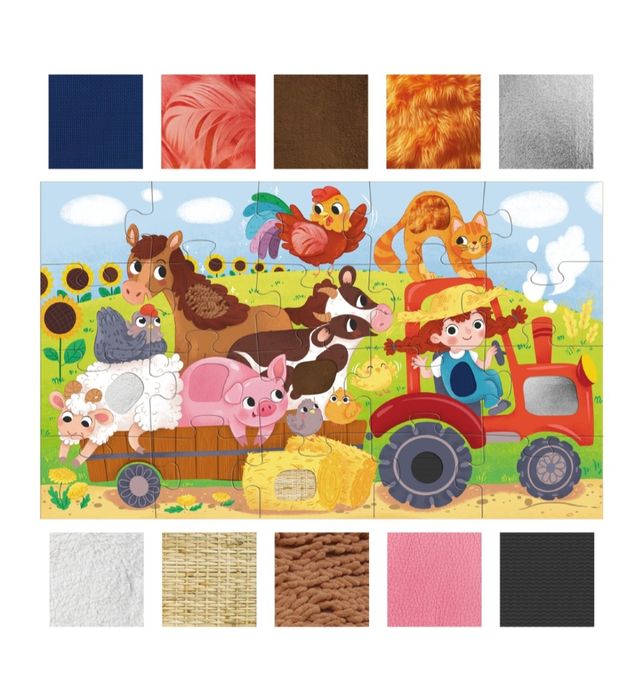 Тактильний Монтессорі пазл Dodo 300658,пазл с тактильными элементами