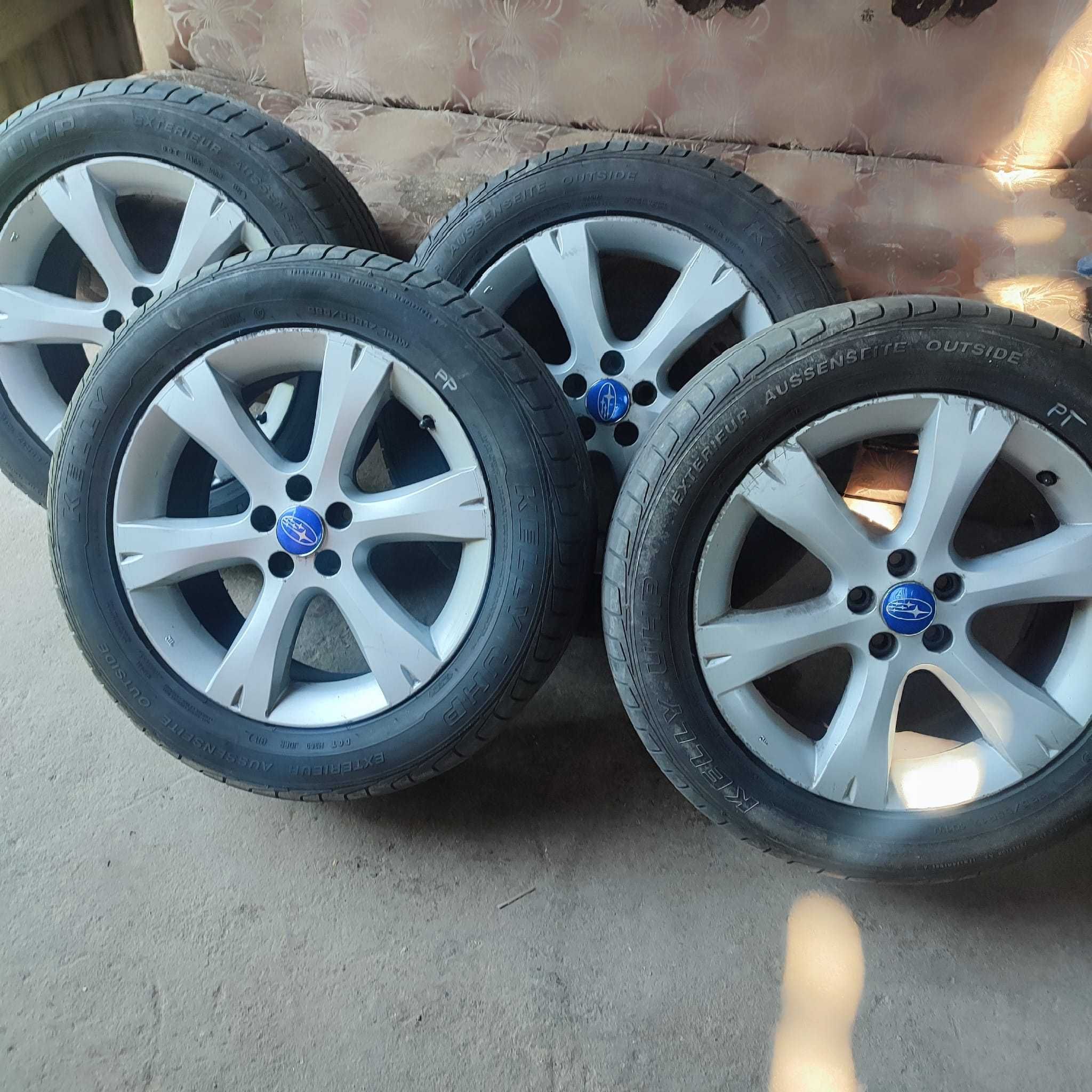 Felig Subaru Komplet 7x17 ET55 5x100 plus opony 225/55 R17